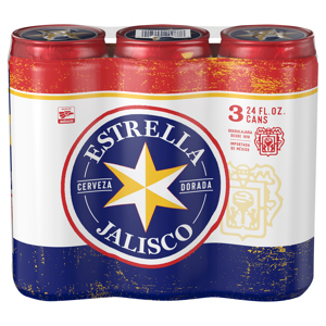 Estrella Jalisco Beer, 3 - 24 fl oz cans