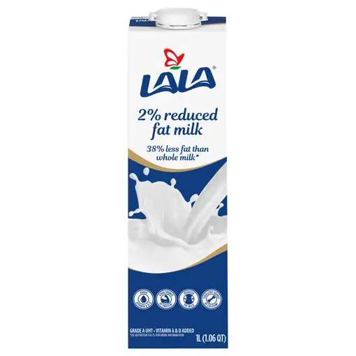 Lala 2% Reduced Fat Milk, 1 L (1.06 Qt) | Mariana's Supermarkets