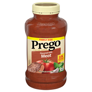 Prego Flavored with Meat Italian Sauce Family Size, 45 oz (2 lb 13 oz) 1.28 kg