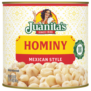 Juanita's Mexican Style Hominy, 25 oz (1 lb 9 oz) 709 g