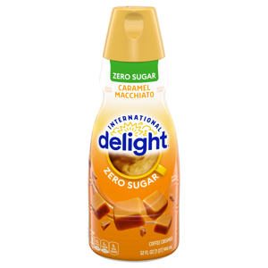 International Delight Zero Sugar Caramel Macchiato Liquid Coffee Creamer, 32 fl oz (1 qt) 946 ml