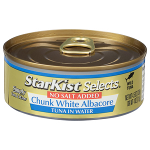 StarKist No Salt Added Chunk White Albacore Tuna in Water, 4.5 oz (128 g)