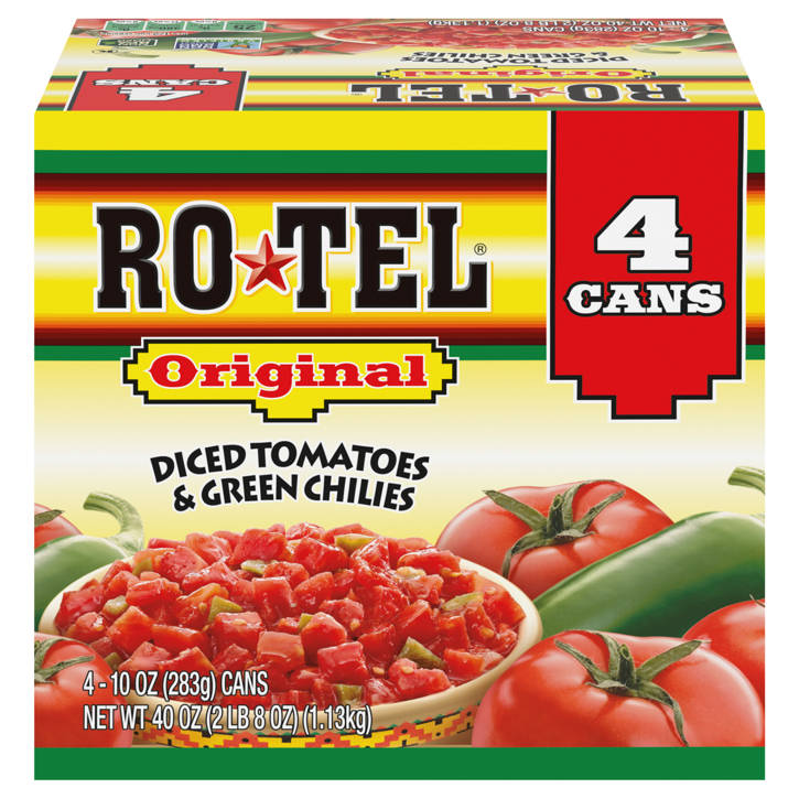 Welcome Metcalfe s Hilldale Ro tel Diced Tomatoes Green Chilies Original 4 Cans 4 10 Oz 283 G Cans 40 Oz 2 Lb 8 Oz 1.13 Kg