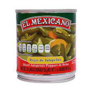 El Mexicano Sliced Jalapeños, 7.7 oz