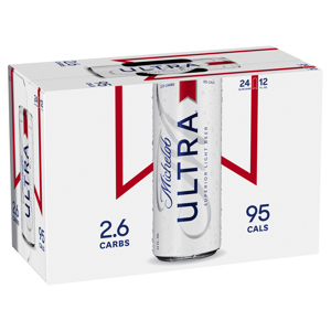 Michelob Ultra Light Beer, 24 Pack Beer, 12 FL OZ Cans
