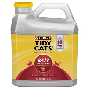 Tidy Cats Clumping Litter, Multi-Cat, 24/7 Performance, 14 lb (6.35 kg)