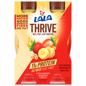 Lala Milk, Fruit, & Oat Smoothie, Strawberry Banana Cereal, 4 - 6.7 fl oz (198 ml) bottles [26.8 fl oz (792 ml)]