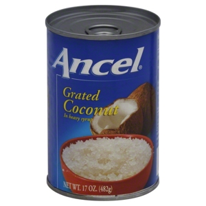 Ancel Coconut, Grated, in Heavy Syrup, 17 oz (482 g)