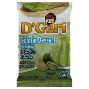 D Gari Gelatin Dessert, Pistachio, 4.2 oz (120 g)
