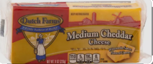 Dutch Farms Medium Cheddar Cheese Chunk, 16 oz