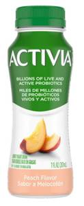 Activia Probiotic Low Fat Peach Yogurt Drink, 7 fl oz (207 ml)