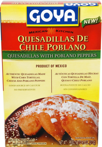 Goya Quesadillas 9.5/3 count Chile Poblano