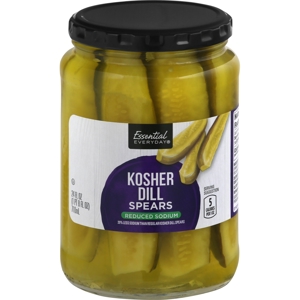 Essential Everyday Kosher Dill, Reduced Sodium, Spears, 24 fl oz (1 pt 8 fl oz) 710 ml