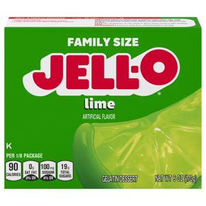 Jell-O Lime Gelatin Dessert Family Size, 6 oz (170 g)