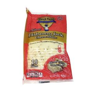 Dutch Farms Cheese Slices, Habanero Jack, 10 ct, 6 oz