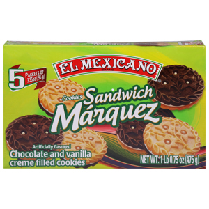 El Mexicano Cookies, Sandwich Marquez, 5 - 3.35 oz (95 g) each [1 lb 0.75 oz (475 g)]