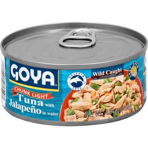 Goya Tuna, with Jalapeno in Water, Chunk Light, 4.94 oz (140 g)