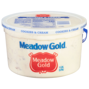 Meadow Gold Ice Cream, Cookies & Cream, 1 gal (3.78 l)