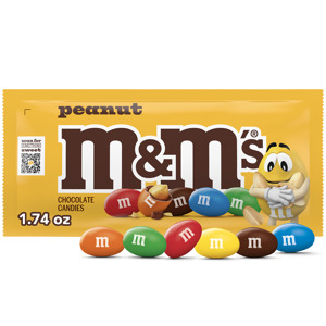 M&M'S Full Size Peanut Milk Chocolate Candy, 1.74