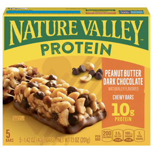 Nature Valley Peanut Butter Dark Chocolate Chewy Bars, 5 - 1.42 oz (40 g) bars [7.1 oz (201 g)]
