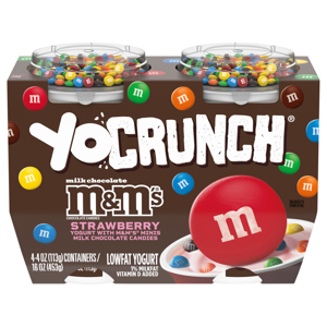 YoCrunch Strawberry with Mini M&Ms Low Fat Yogurt, 4 - 4 oz (113 g) containers [16 oz (453 g)]
