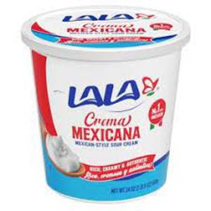 Lala Sour Cream, Crema Mexicana, Mexican-Style, 24 oz (1 lb 8 oz) 680 g