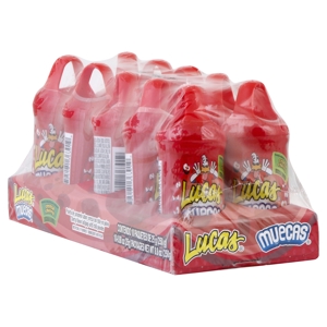 Lucas Lollipop, Cherry Flavor, with Chili Powder, 10 - 0.88 oz (25 g) packages [8.8 oz (250 g)]