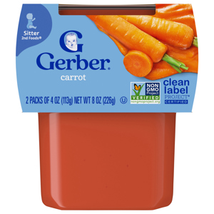 Gerber Sitter 2nd Foods Carrot, 2 - 4 oz (113 g) packs [8 oz (226 g)]