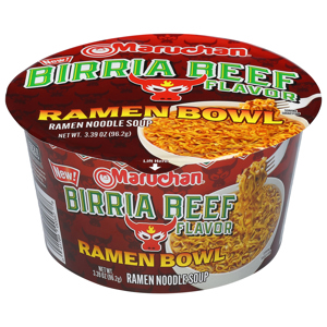 Maruchan Birria Beef Flavor Ramen Bowl, 3.39 oz (96.2 g)