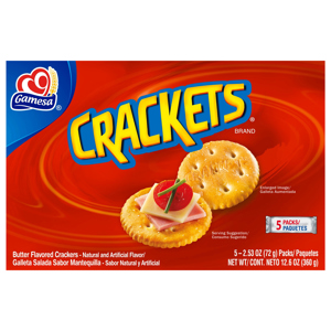 Gamesa Butter Flavored Crackers, 5 - 2.53 oz (72 g) packs [12.6 oz (360 g)]