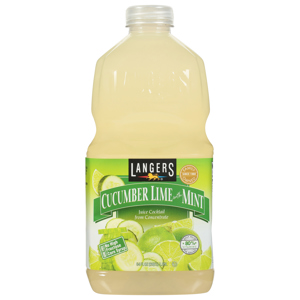 Langers Juice Cocktail, from Concentrate, Cucumber Lime with Mint, 64 fl oz (2 qt) 1.89 l