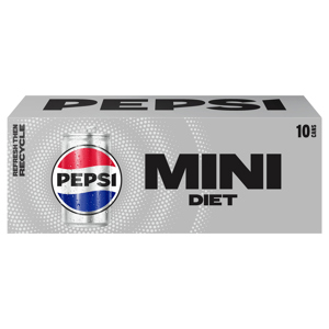Pepsi Cola, Diet, Mini, 10 - 7.5 fl oz (222 ml) cans [75 fl oz (2.22 liter)]