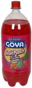 Goya Fruit Punch Soda, 67.6 fl oz (2 qt 3.6 fl oz) 2 liter