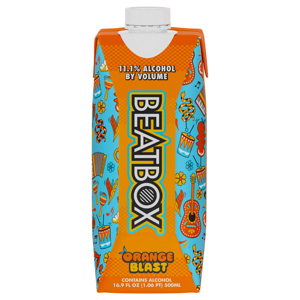 Beatbox Orange Blast Malt Beverage, 16.9 fl oz (1.06 pt) 500 ml