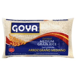 Goya Rice, Enriched, Medium Grain, 5 lb (2.27 kg)