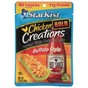 StarKist Chicken in Sauce, Premium, White, Buffalo Style, Bold, 2.6 oz (74 g)