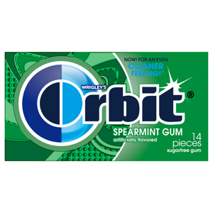 Orbit Gum, Spearmint, 14 pieces