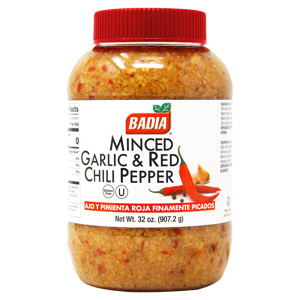 Badia Minced Garlic & Red Chili Pepper, 32 oz