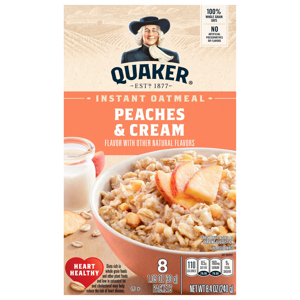 Quaker Peaches & Cream Instant Oatmeal, 8 - 1.05 oz (30 g) packets [8.4 oz (240 g)]