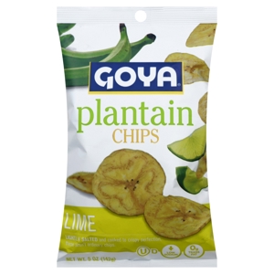 Goya Plantain Chips, Lime, Low Sodium, 5 oz (142 g)