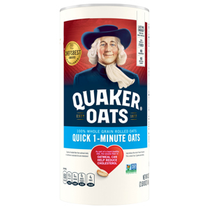 Quaker Quick 1-Minute 100% Whole Grain Rolled Oats, 42 oz (2 lb 10 oz) 1.19 kg
