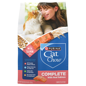 Cat Chow Complete with Real Salmon Cat Food, 50.4 oz (3.15 lb) 1.42 kg