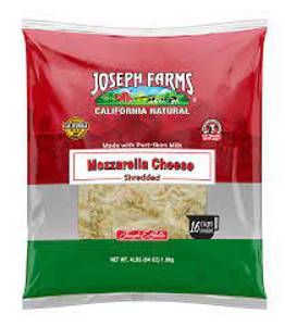 Joseph Farms Shredded Mozzarella Cheese, 4 lb