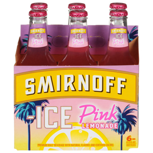 Smirnoff Malt Beverage, Pink Lemonade, Premium, 6 - 11.2 fl oz bottles
