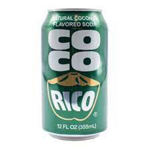 Coco Rico Soda, Natural Coconut Flavored, 12 fl oz (355 ml)
