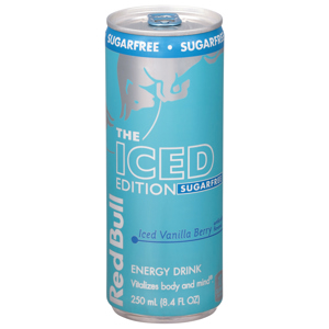 Red Bull Sugarfree Iced Vanilla Berry Energy Drink, 250 ml (8.4 fl oz)