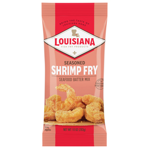 Louisiana Fish Fry Products Batter Mix, Seafood, Shrimp Fry, Seasoned, 10 oz (283 g)
