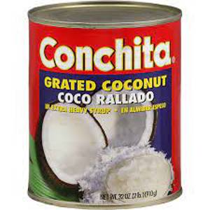 Conchita Coconut, Grated, in Extra Heavy Syrup, 32 oz