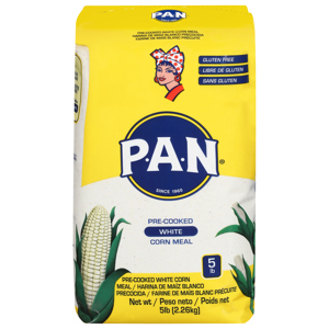 P.A.N. Corn Meal, White, Pre-Cooked, 5 lb (2.26 kg)