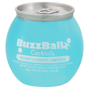 BuzzBallz Cocktails, Berry Cherry Limeade, 200 ml